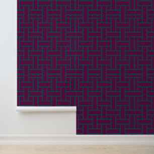 Papier Peint Motif géométrique moderne   Plum Purple Turquoise