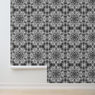 Papier Peint Motif géométrique noir blanc