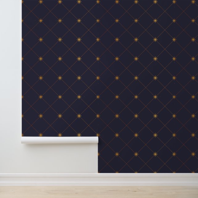 Papier Peint Motif Gold Diamond (Application)