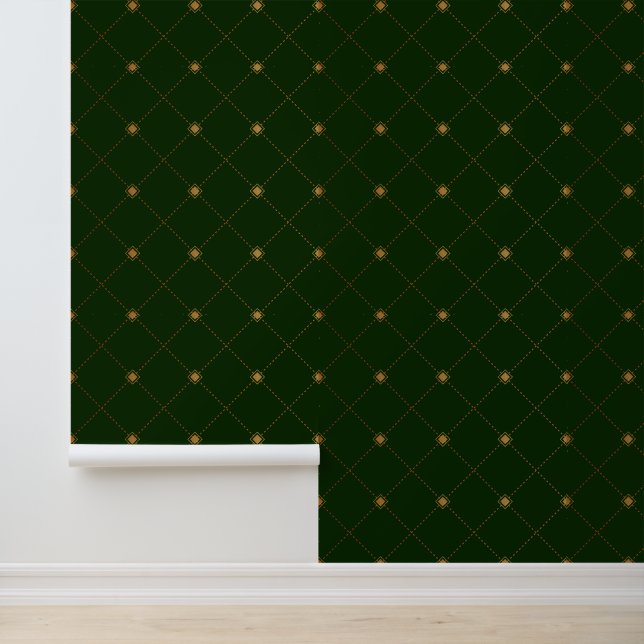 Papier Peint Motif Gold Diamond (Application)