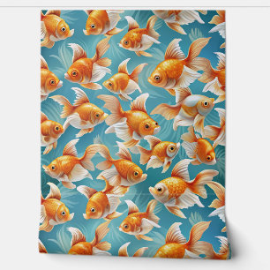 Papier Peint Motif Goldfish   Fond d'écran et design de rideau
