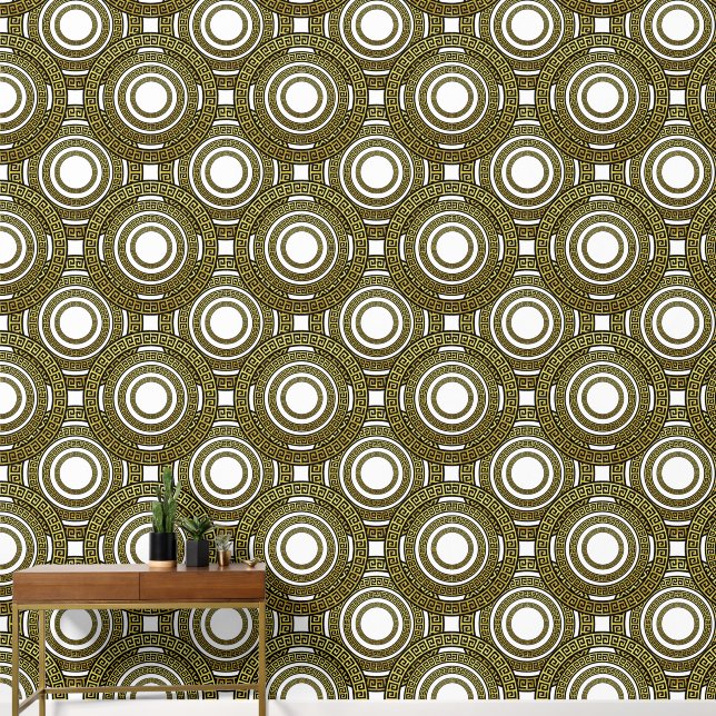 Papier Peint Motif grec méandre (Couloir)