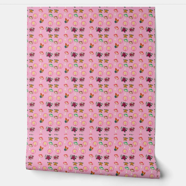 Papier Peint Motif Groovy (Déroulement)