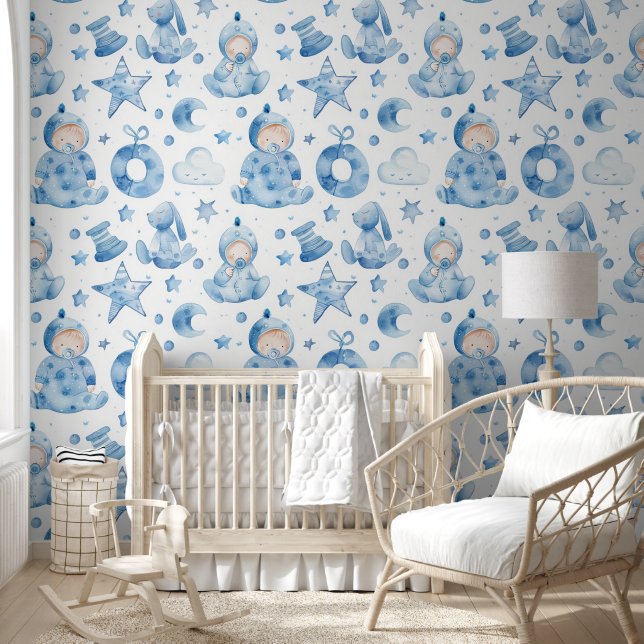 Papier Peint Motif Heure du coucher pour bébé garçon (Enfants)