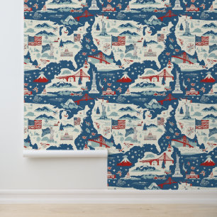 Papier Peint Motif historique vintage-américain (2)