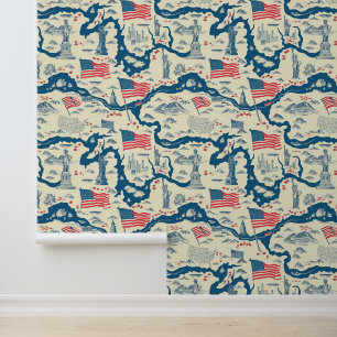 Papier Peint Motif historique vintage-américain (4)