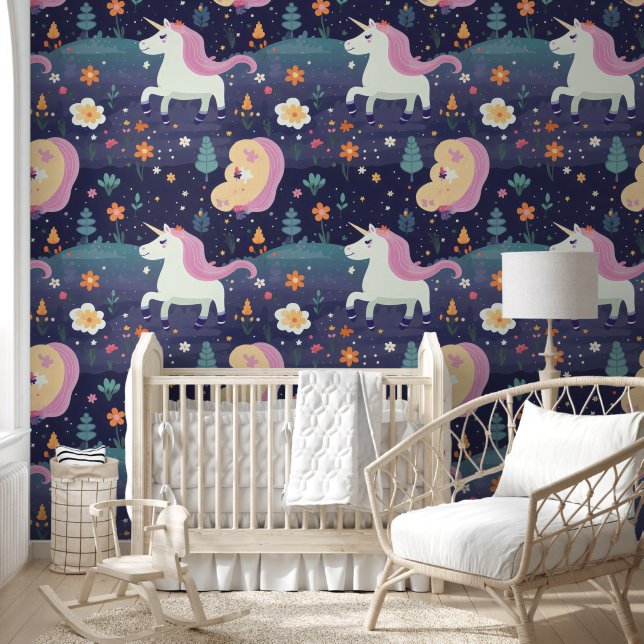 Papier Peint Motif Imaginaire Unicorn (Enfants)