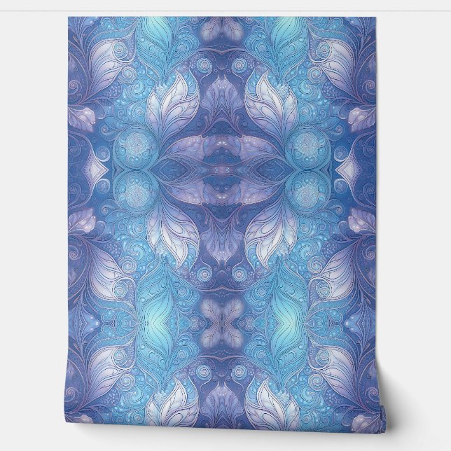 Papier Peint Motif Imaginaire violet (Déroulement)