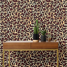 Motif imprimé léopard gras marron noir beige -