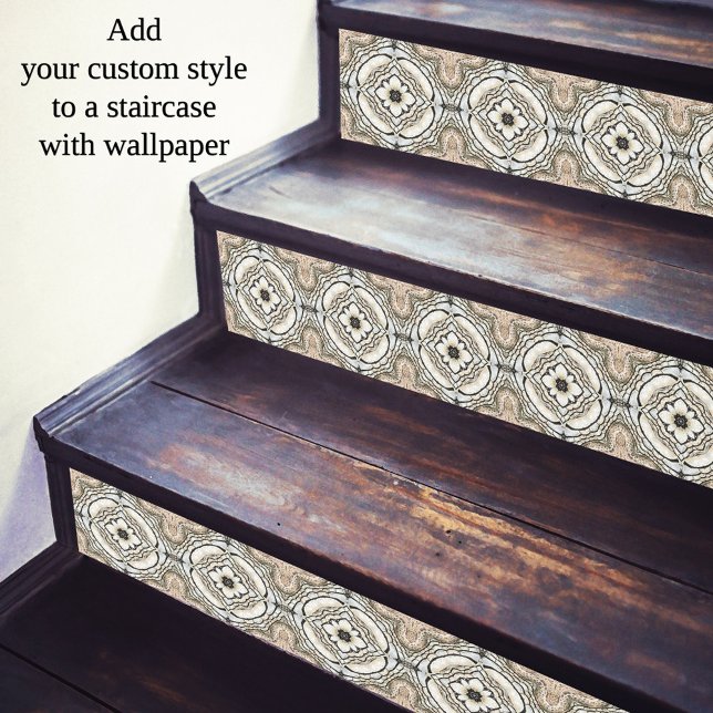 Papier Peint Motif inspiré de la mosaïque italienne (Italian wallpaper created from animal patterns. Inspired by Mediterranean mosaic floors.)