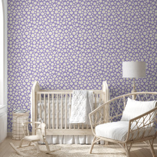 Papier Peint Motif Lavande pour la Nurserie de Bébé Fille Fleur