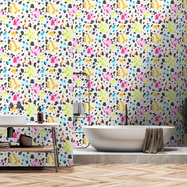 Papier Peint Motif local Dalmatien dynamique (Salle de bain)
