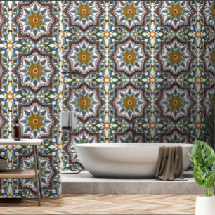 Papier Peint Motif Majolica italien