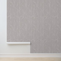 Motif minimaliste de ligne Wavy sur Taupe
