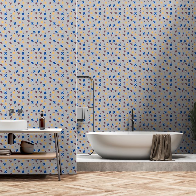 Papier Peint Motif Moderne (Salle de bain)