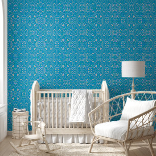 Papier peint Motif moderne gris bleu