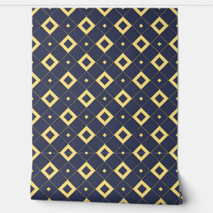 Papier Peint Motif moderne Marine et Gold Diamond
