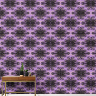 Papier Peint Motif noir et or sur Lilac  