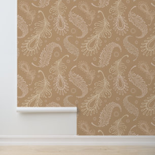 Papier Peint Motif-pâle-à-plume rétro