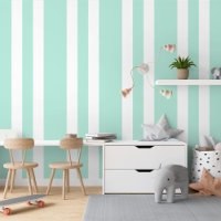 Motif Pastel Mint Green White Stripes