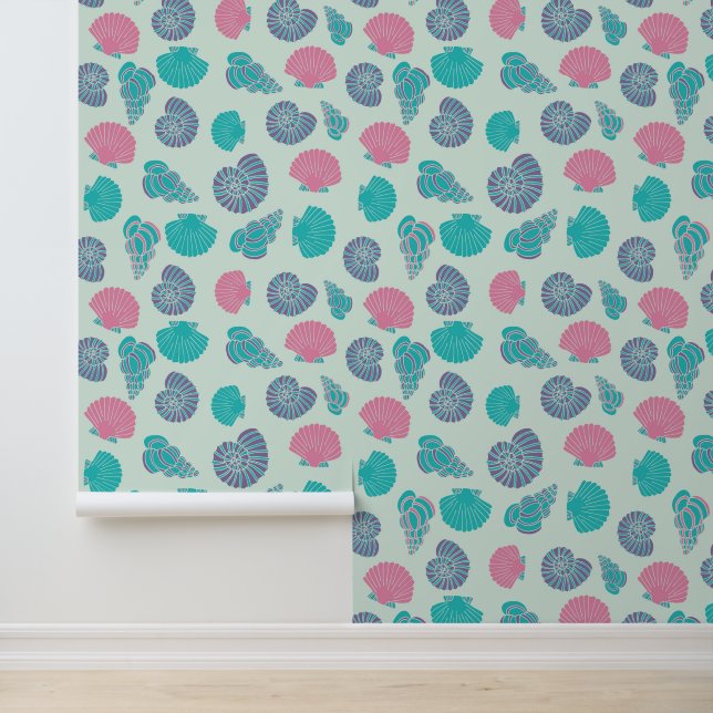 Papier Peint Motif Pastel Seashell 1 (Application)