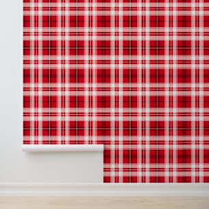 Papier Peint motif plaid blanc cool