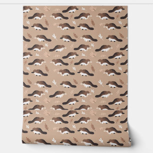 Papier Peint Motif Platypus joueur