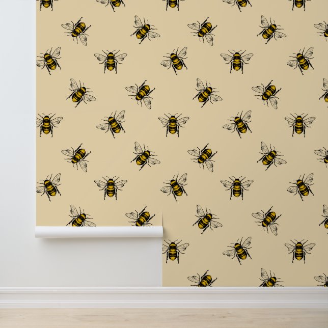 Papier Peint Motif Queen Bee (Application)