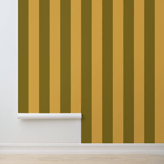 Papier Peint Motif rayé Dijon et Zeste (Application)