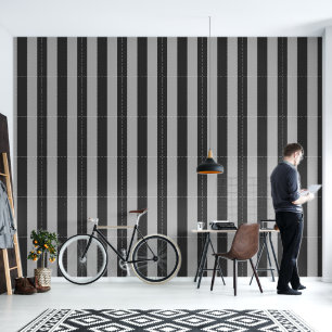 Papier Peint Motif rayure verticale large Classique Cabana
