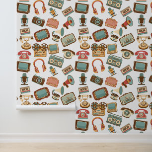 Papier Peint Motif Retro Media