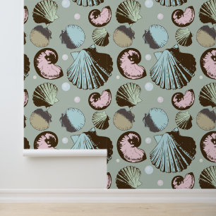 Papier Peint Motif Retro Seashell