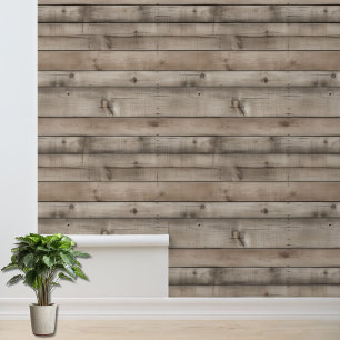Papier Peint Motif Rustique en bois clair