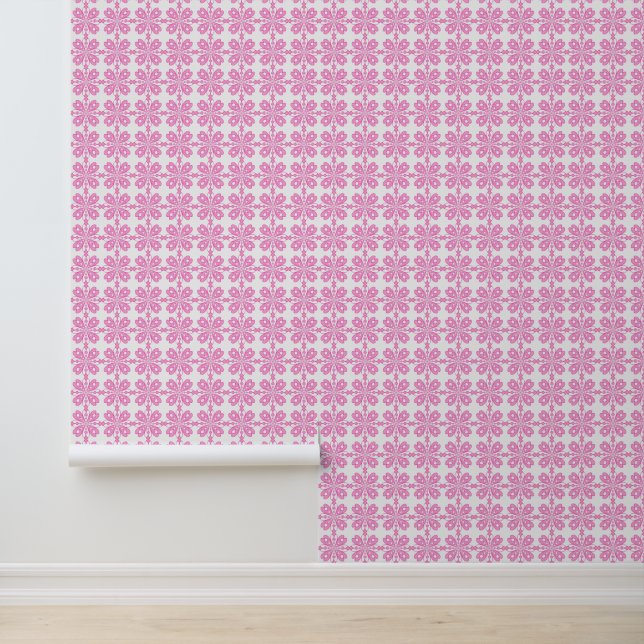 Papier Peint Motif sans couture de fleur rose tendance (Application)