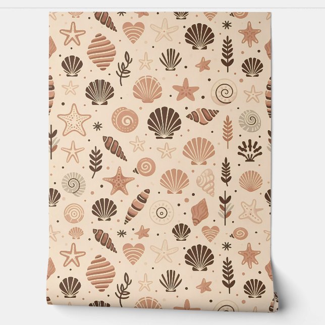 Papier Peint Motif Seashell (Déroulement)