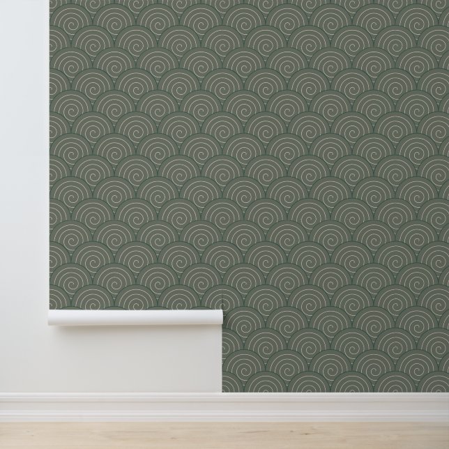 Papier Peint Motif Seigaiha (Application)