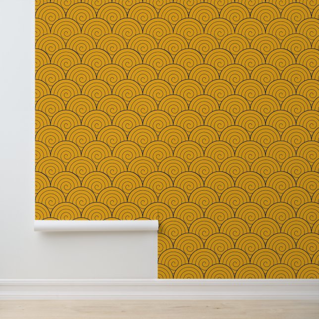Papier Peint Motif Seigaiha (Application)