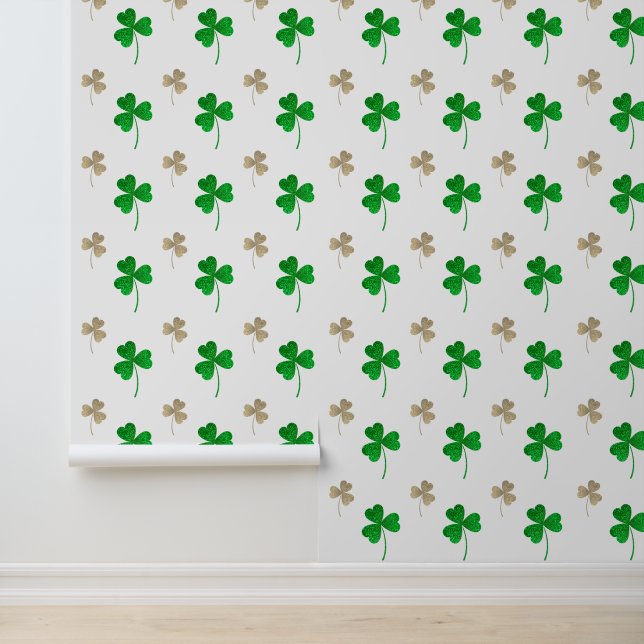 Papier Peint Motif shamrock irlandais personnalisé cosy (Application)
