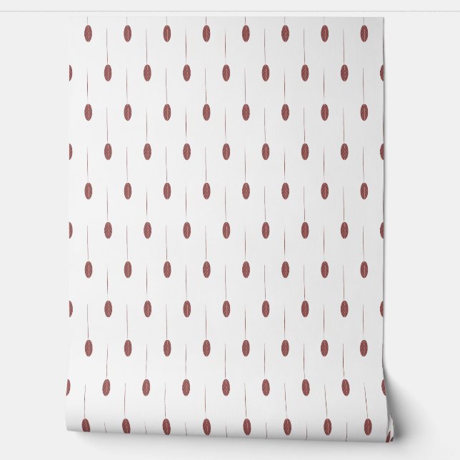 Papier Peint motif simple botanique sans couture avec des feuil (Déroulement)