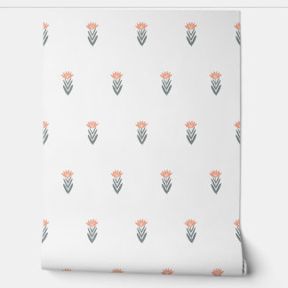 Papier Peint motif simple botanique sans couture avec des fleur