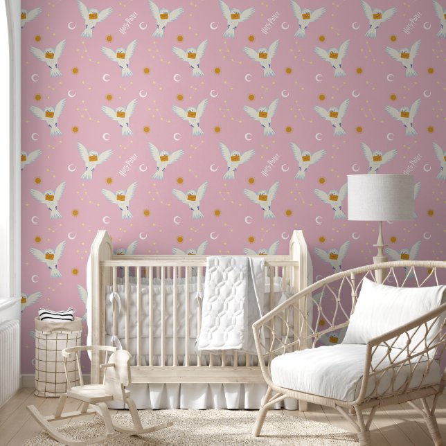 Papier Peint Motif Solstice Hedwig Rose (Enfants)