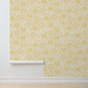 Papier Peint Motif Sunny Sunflower