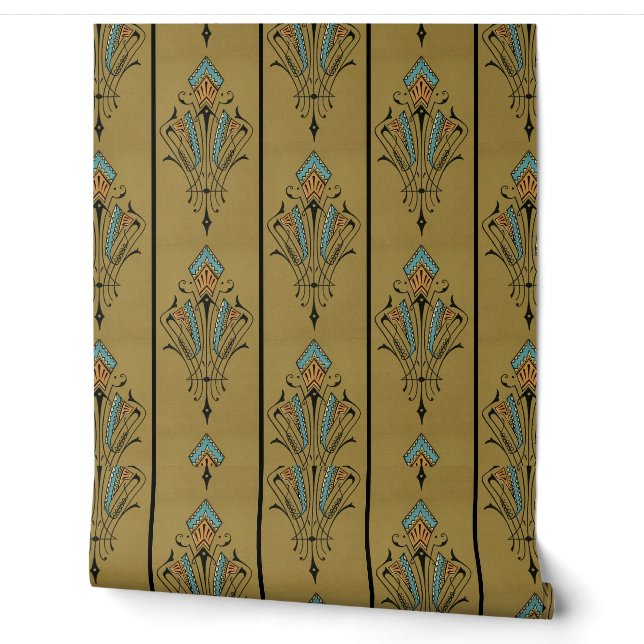 Papier Peint Motif textile Art nouveau Christopher (Déroulement)