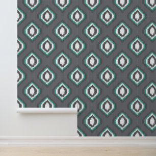 Papier Peint Motif tribal de ikat rétro géométrique