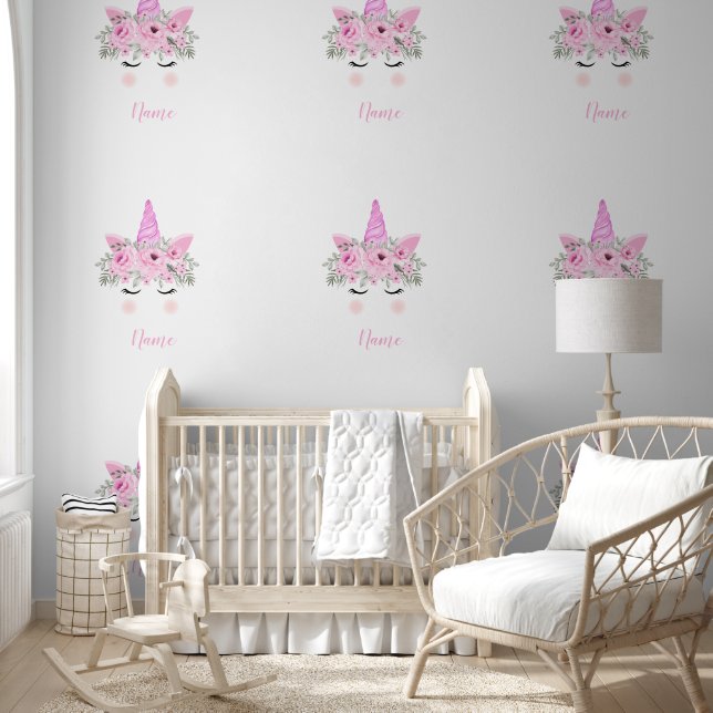 Papier Peint motif Unicorne rose (Enfants)
