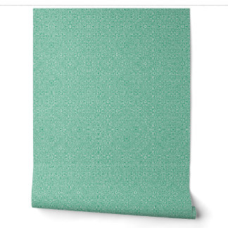 Papier Peint motif vert et blanc abstrait