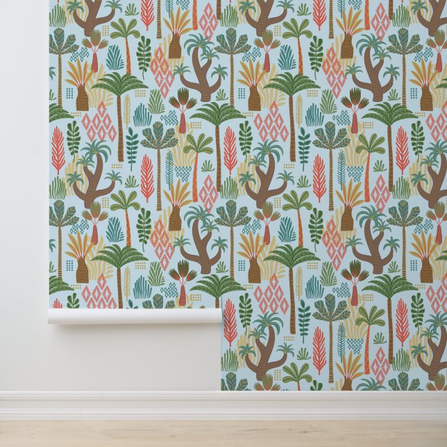 Papier Peint Motifs tropicaux ethniques sans couture (Application)
