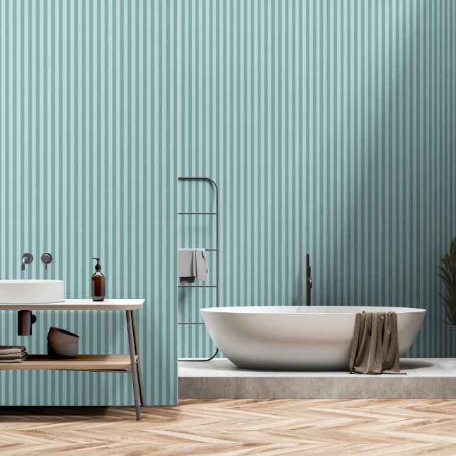 Papier Peint Mousse De Mer Vert Et Duveteux Turquoise (Salle de bain)