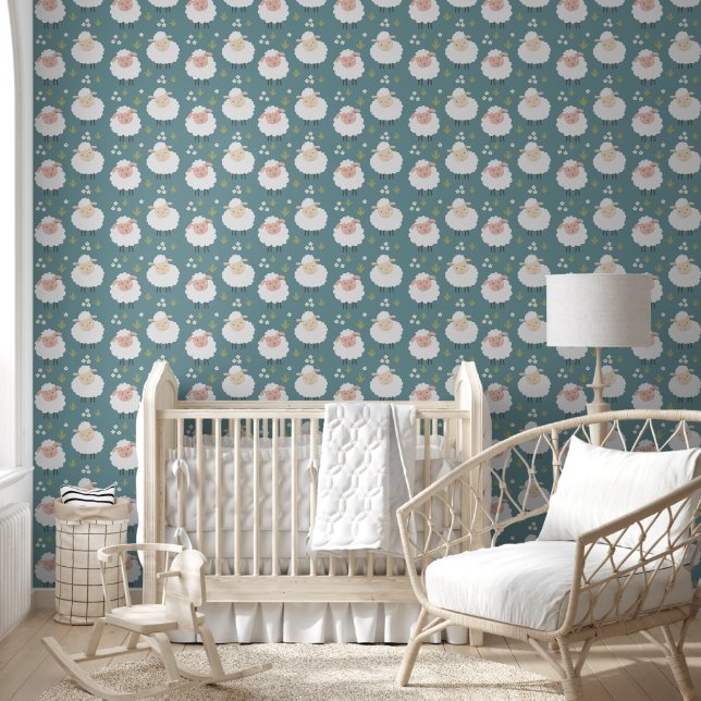 Papier Peint Moutons dorment (Enfants)