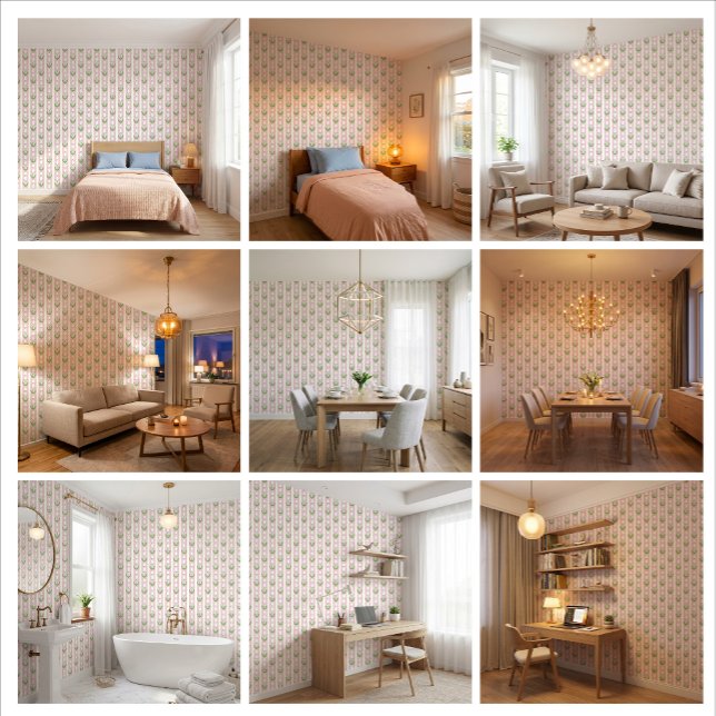 Papier Peint Muguet BlushBell Haven (A joyful floral retreat where every stay feels fresh, light, and unforgettable.)